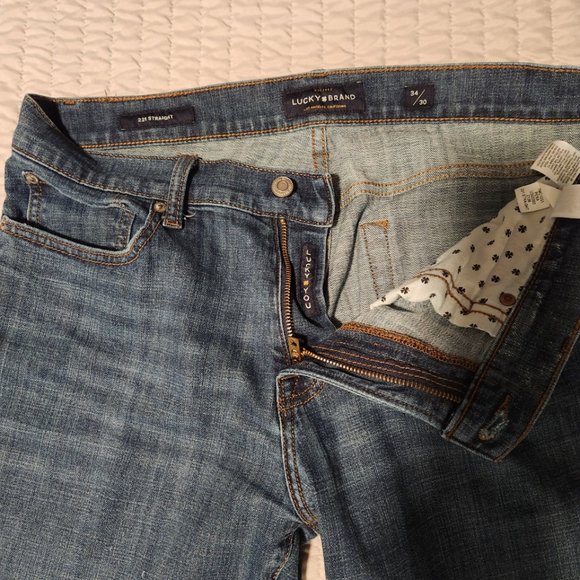 Lucky Brand Original 221 Straight Dark Wash 34 x 30 - Picture 2 of 3